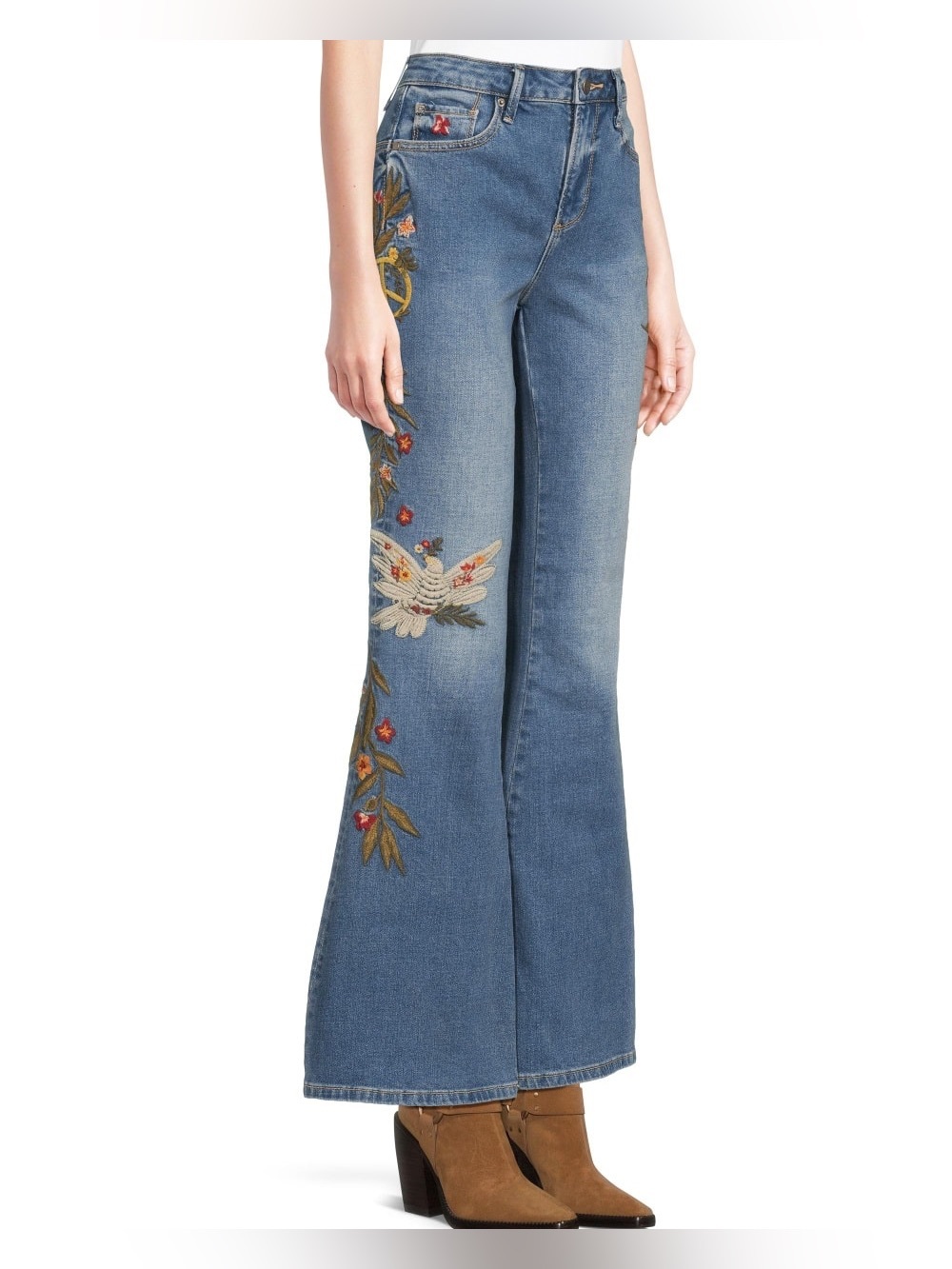 1287. DRIFTWOOD Farrah Embroidered Flare Jeans Sz 30 NWT $188